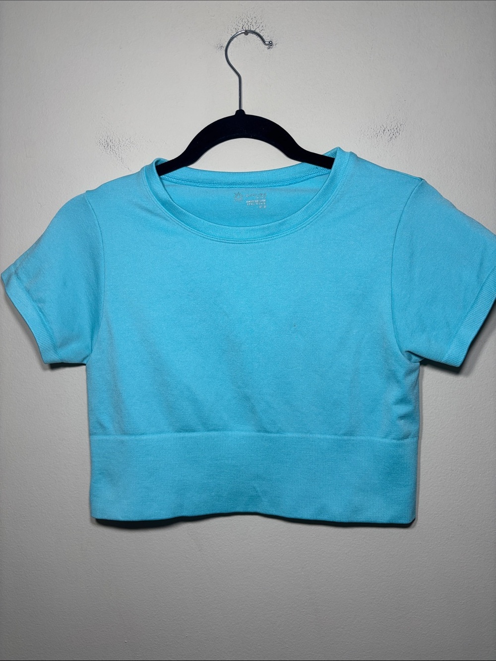 aerie Light Blue Cropped Tee